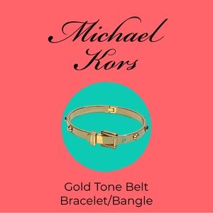 2308 - Michael Kors Gold Tone Bracelet w/a Hinged Buckle Closure
